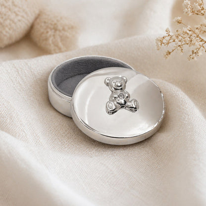 Silver bear tooth fairy box