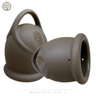 Menstruatiecup L 2 stuks bruin medisch siliconen