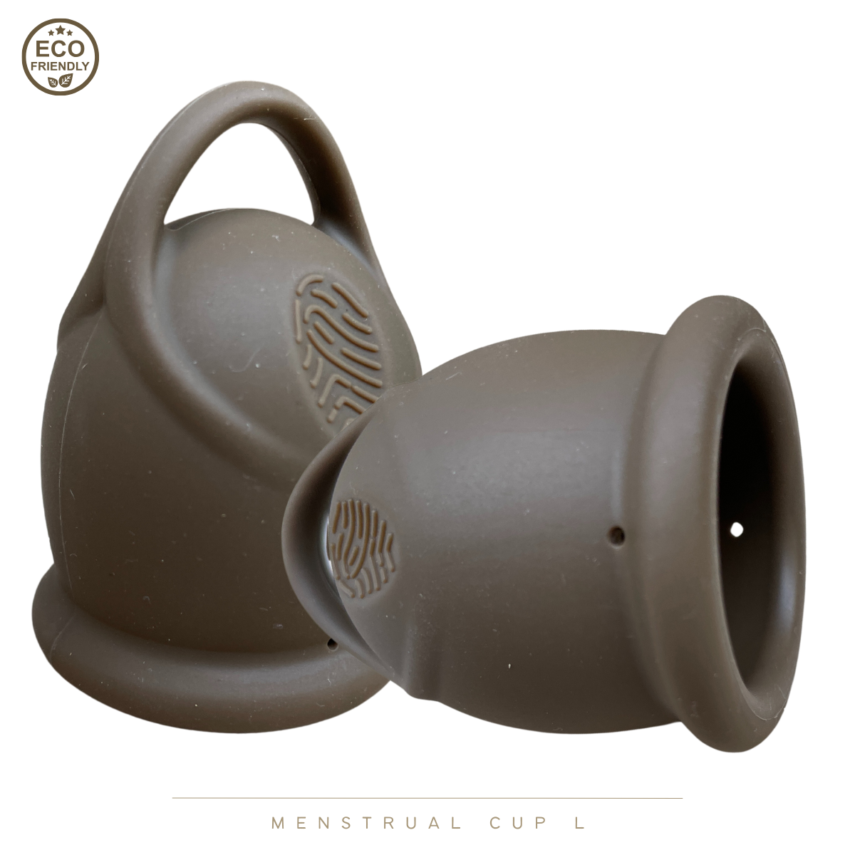 Menstruatiecup L 2 stuks bruin medisch siliconen