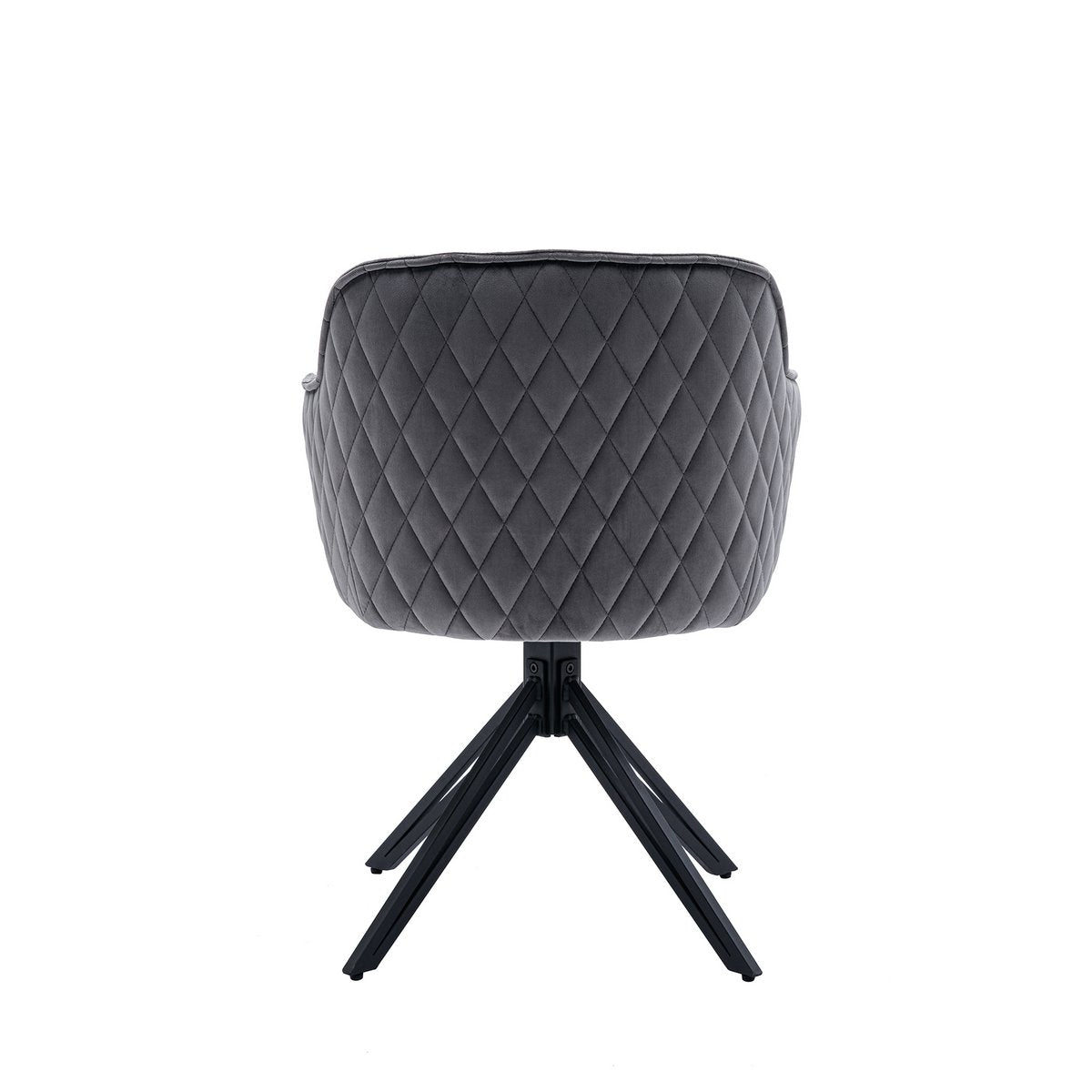 Fauteuil grijs fluweel draaibaar 59x60x83 cm