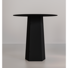 Bijzettafel rond staal zwart