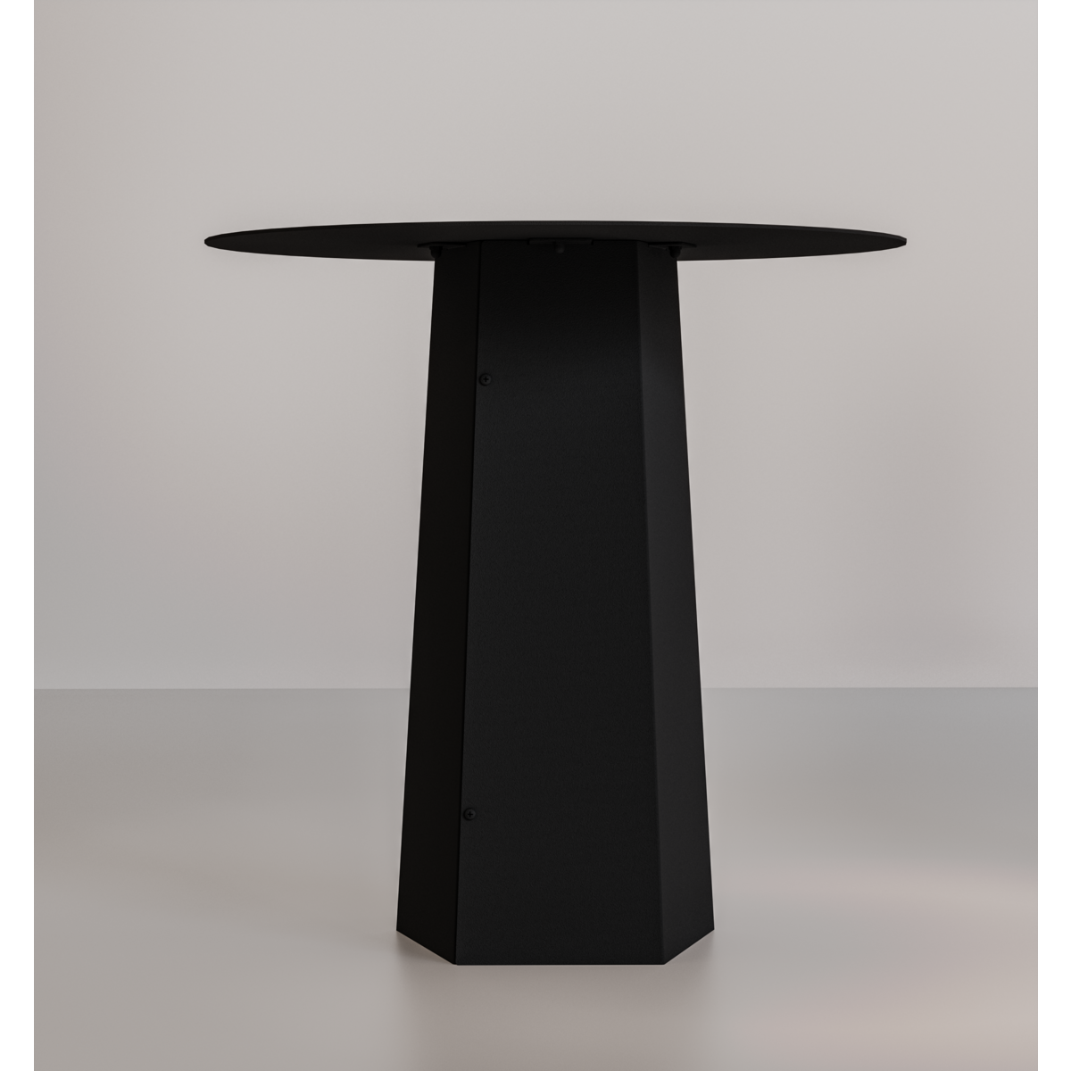 Bijzettafel rond staal zwart