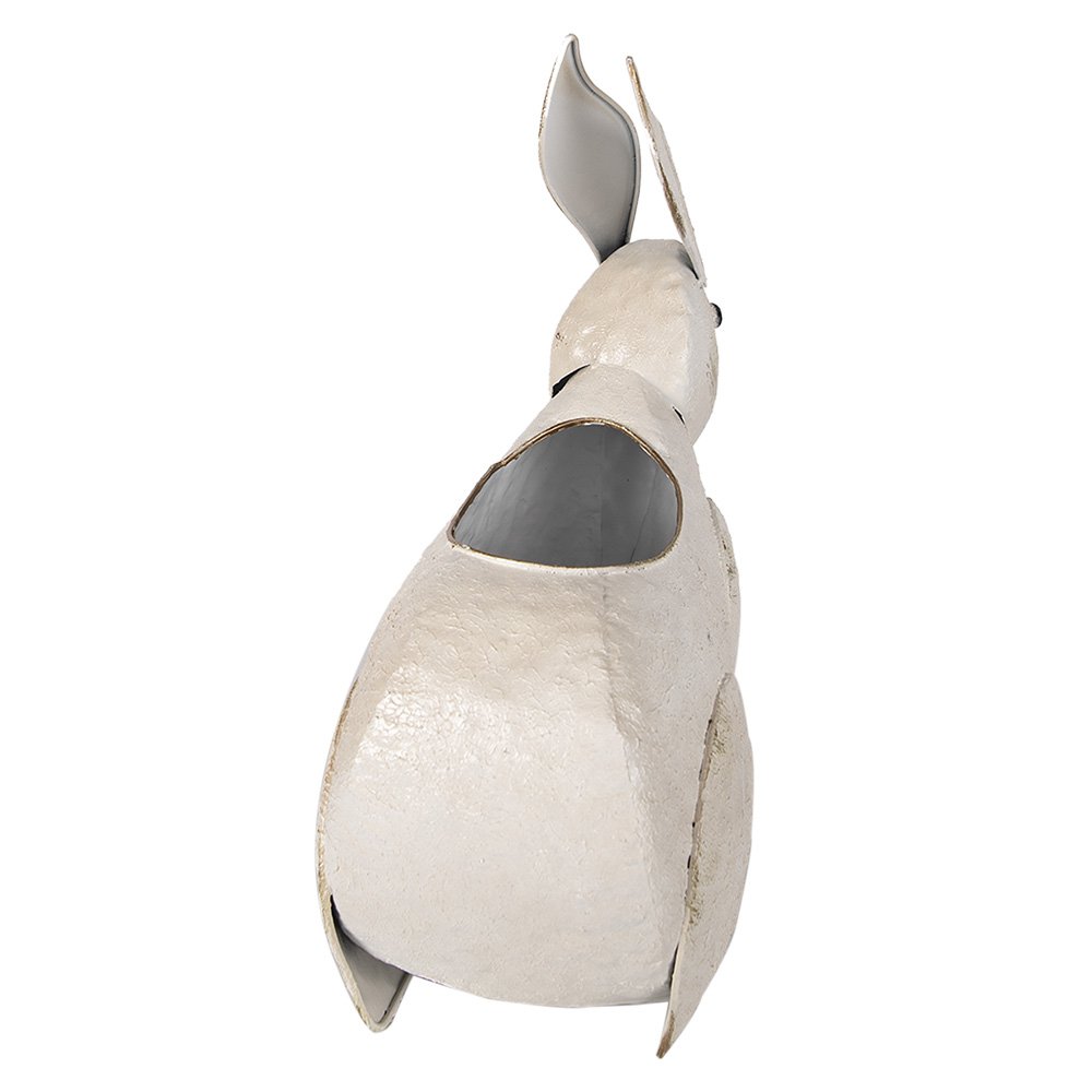 Plantenhouder konijn 40 cm beige metaal