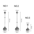 Kandelaarset 3 stuks ijzer zilver zwart