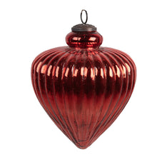Kerstbal 17x20 cm rood glas