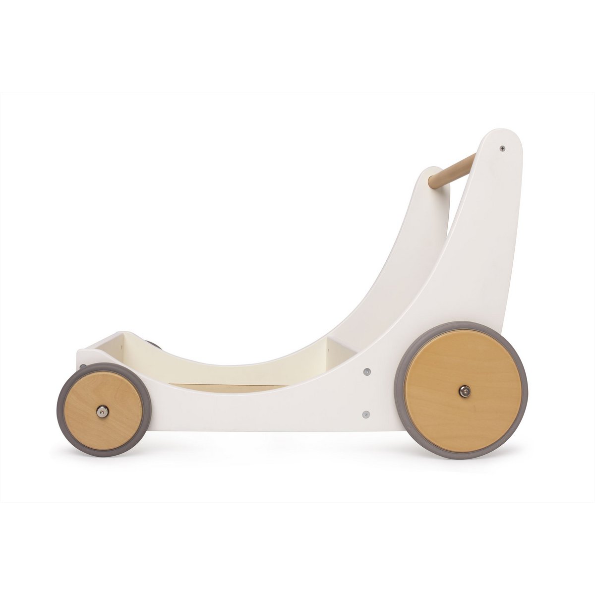 Kinderfeets loopwagen opbergkar wit 45x35x62 cm