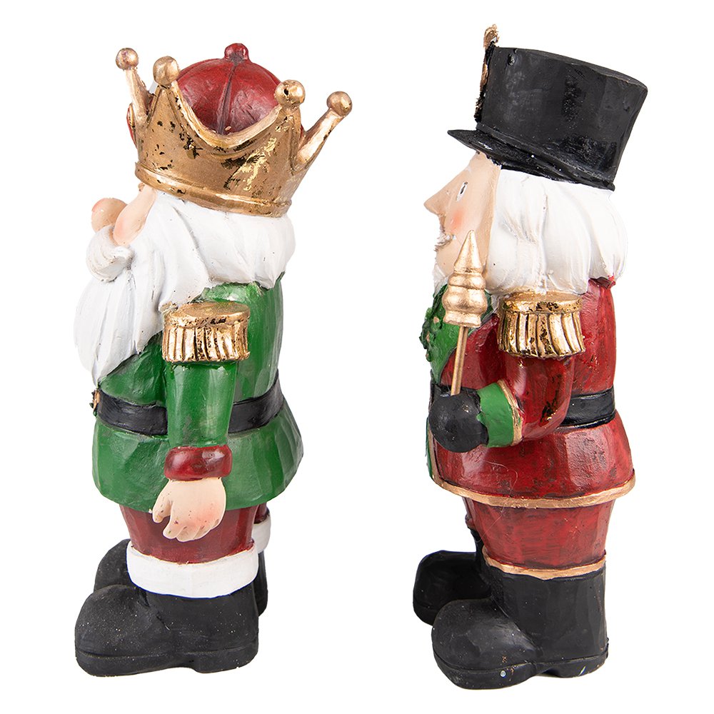 Beeld Notenkraker 21 cm Rood Groen Kunststof Kerstdecoratie