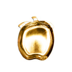 Dienblad appelvorm 32x26x2.5 cm goud kunststof