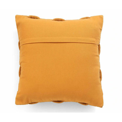 Kussenhoes 45x45 cm gebreid katoen mosterdgeel