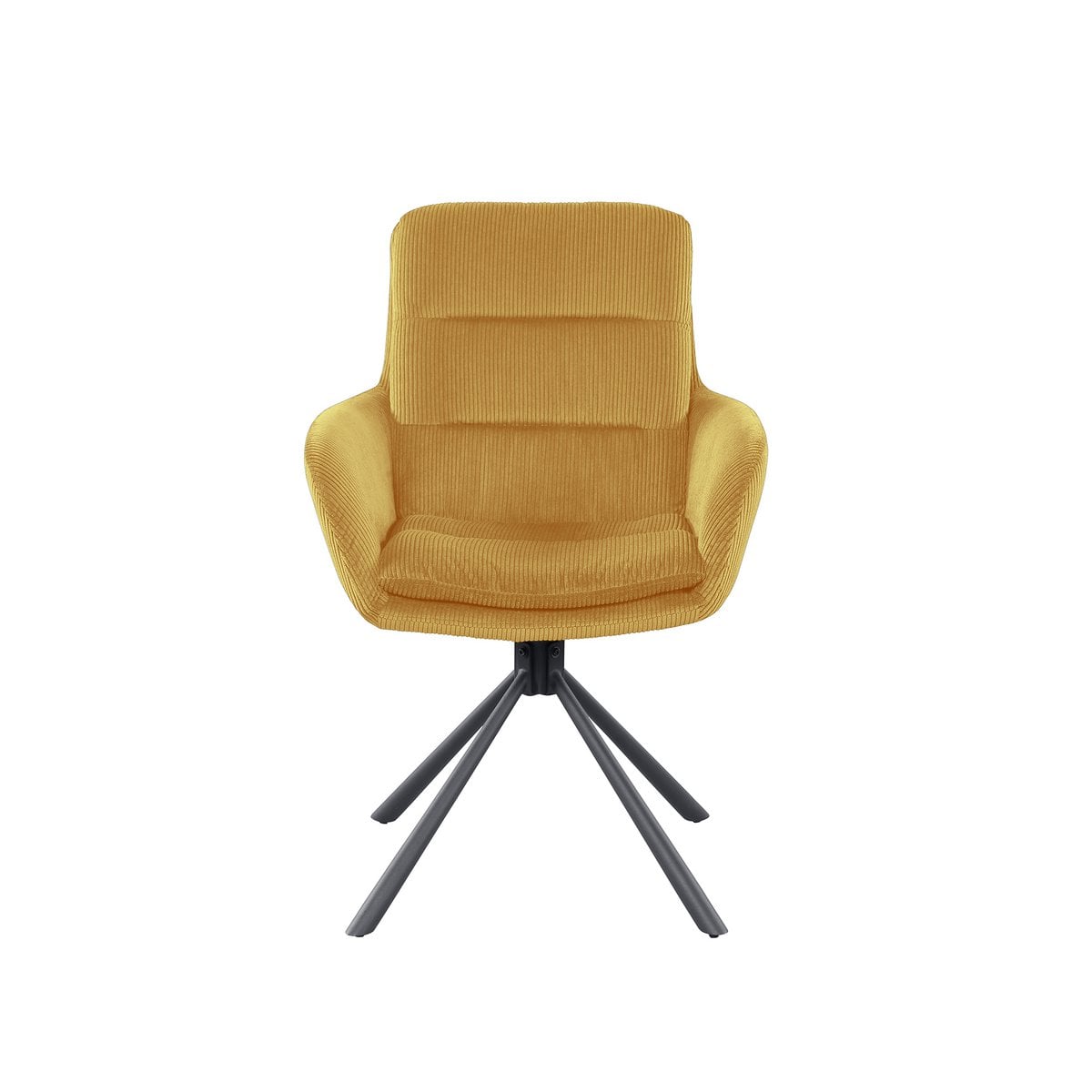 Fauteuil corduroy look goud 60x64x89 cm
