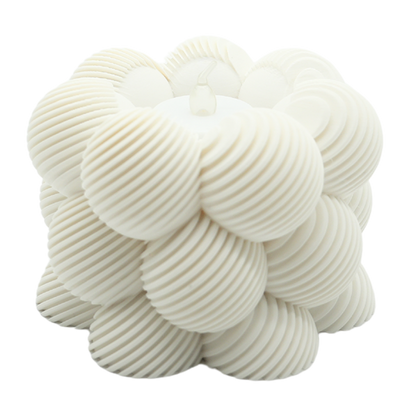 LED Tealight Holder Bubble Slanted Striped - 3D Printed - Sustainable PLA - Suitable for LED Tealights