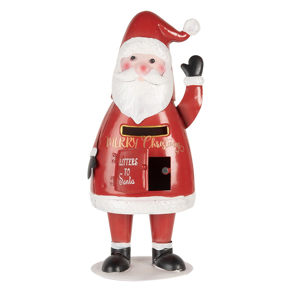 Kerstdecoratie Brievenbus 16x14x35 cm Rood Metaal