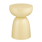 Bijzettafel rond 32x45 cm ijzer beige