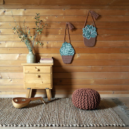 Vloerkleed jute 110x170 cm naturel
