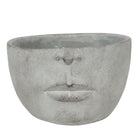 Bloempot 24x23x15 cm grijs beton gezicht