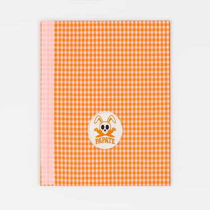 Veiligheidsgordelhoes 23 cm biologisch katoen oranje wit