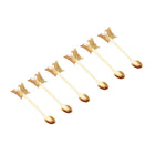 Golden Butterfly Dessert Spoon - lot of 6