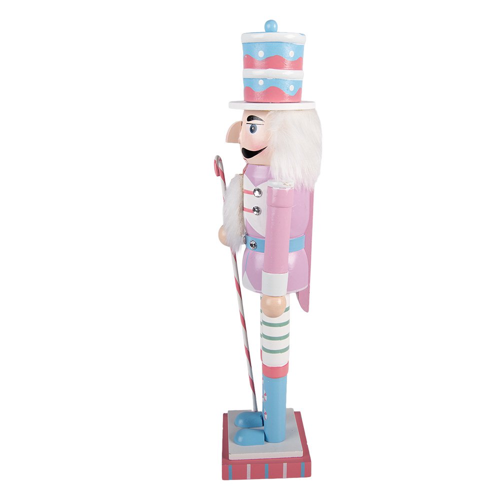 Notenkraker beeld 8x7x25 cm roze hout