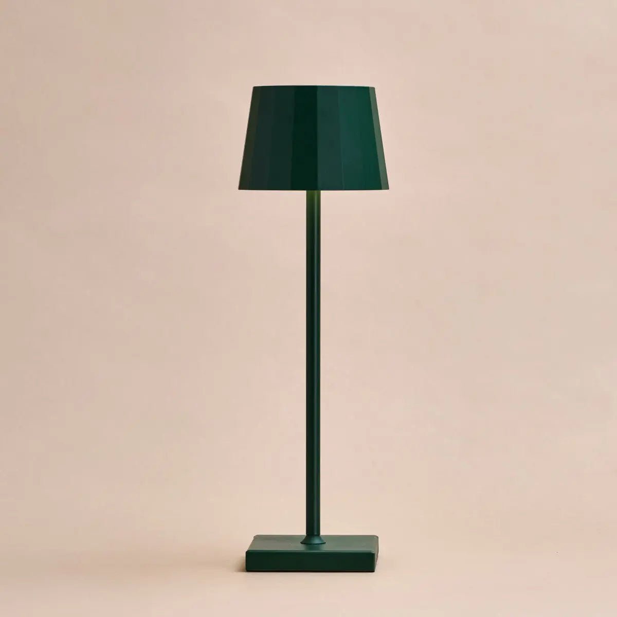 Tafellamp groen metaal Ø10x38 cm dimbaar oplaadbaar