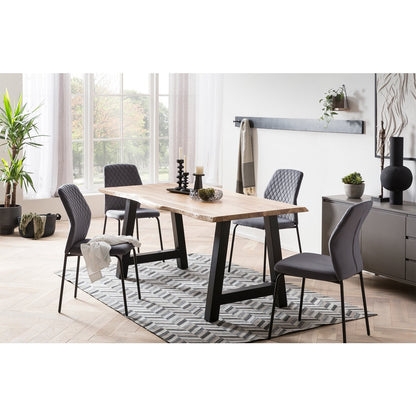 Stoelenset 2 stuks grijs fluweel