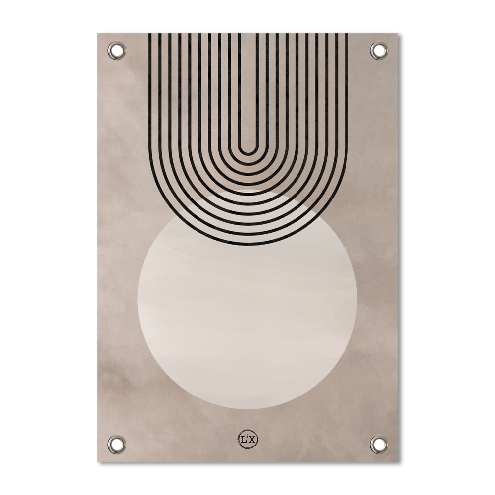 Garden poster abstract rainbow sun