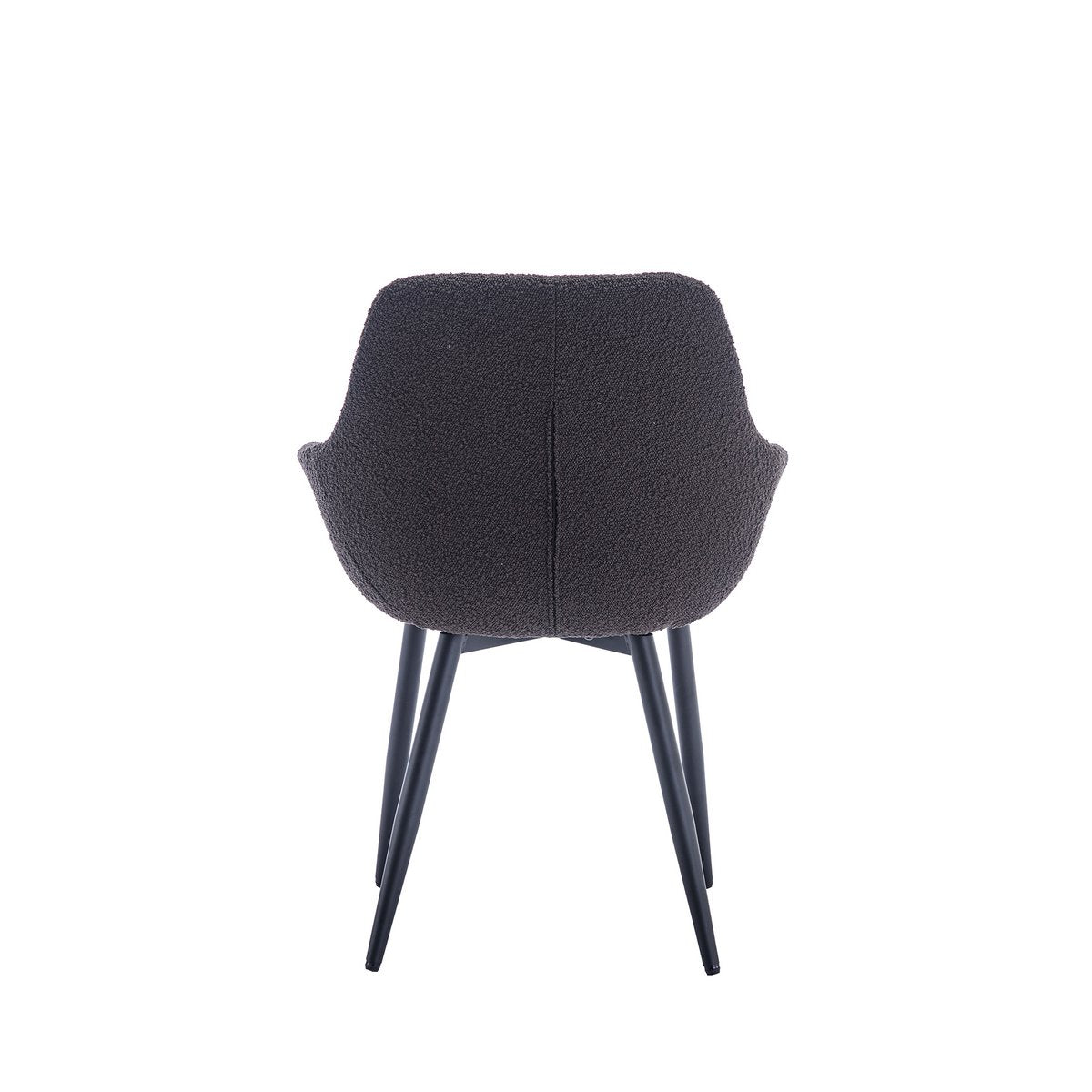 Fauteuil antraciet bouclé set van 2
