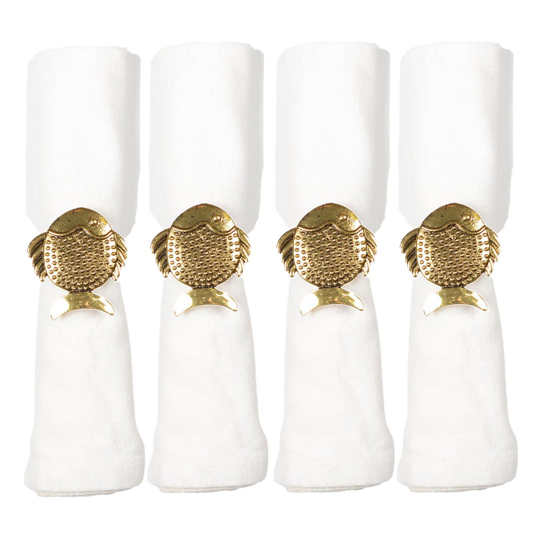 Tafeldecoratie 4 stuks rond verguld