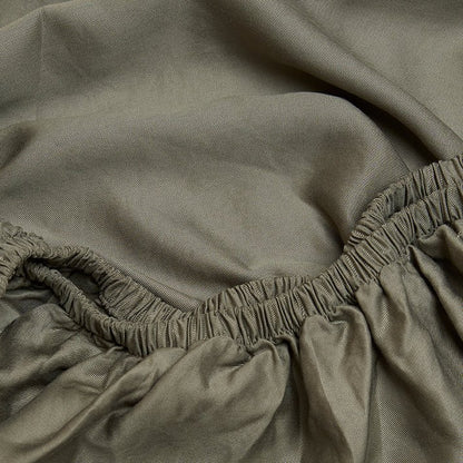 Hoeslaken TENCEL™ Lyocell olijfgroen twill