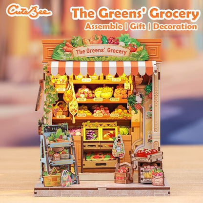 Cutebee, 3D DIY huisje, The Green Grocery, CWGC213, 16,2x15,8x20,6cm