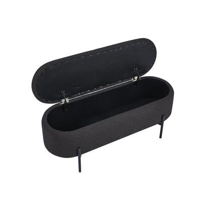 Bedbank 110 cm opbergfunctie antraciet