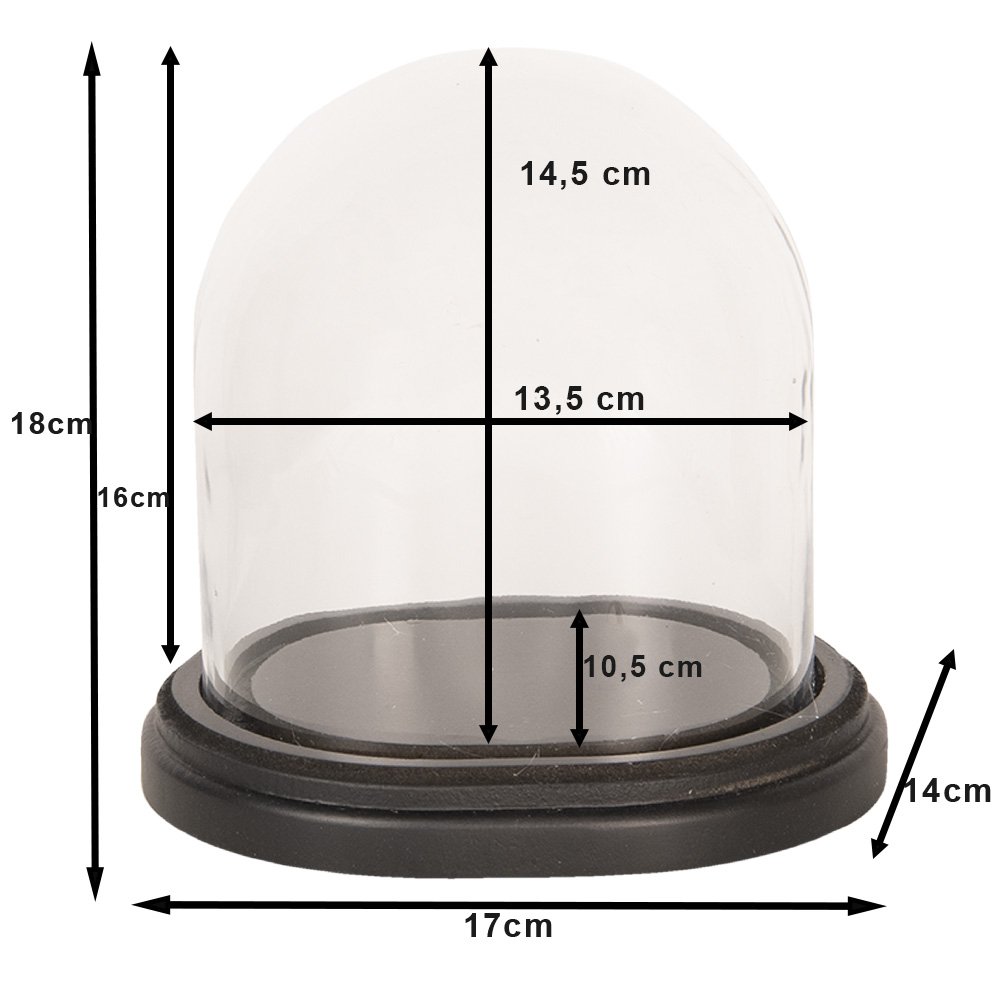 Stolp 17x14x18 cm bruin hout glas