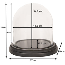 Stolp 17x14x18 cm bruin hout glas