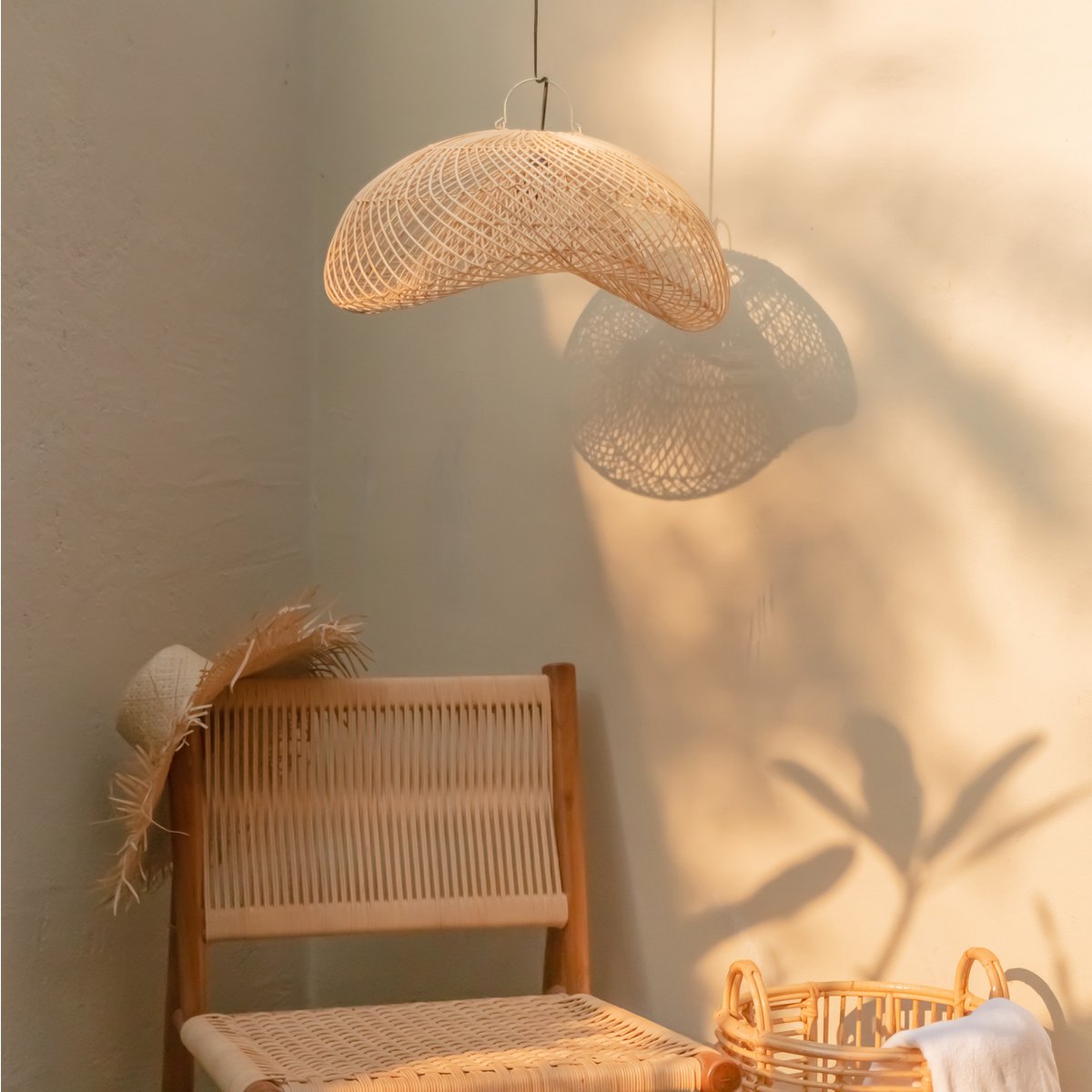 Rattan Lampshade PADMA Two Sizes 40 Cm And 50 Cm