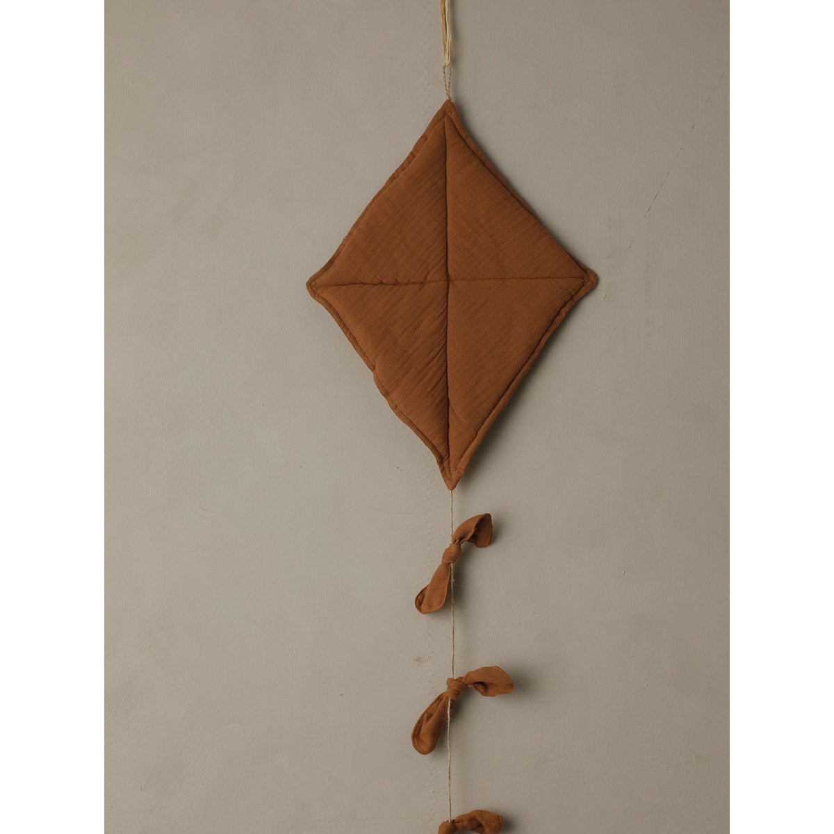 Wanddecoratie KITE 40x33 cm mosselin jute
