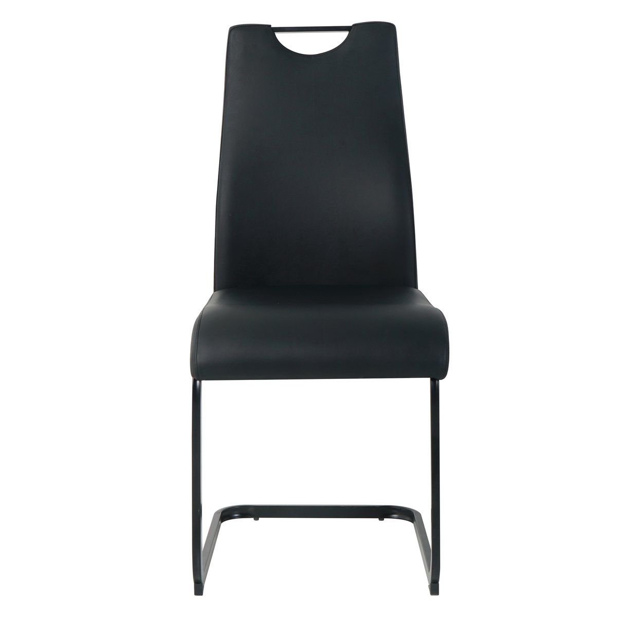 Stoelenset 2 stuks sledeframe kunstleer