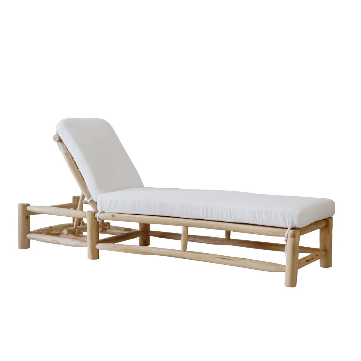 Teak ligbank binnen buiten