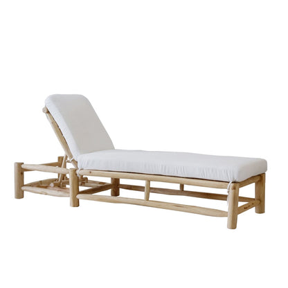 Teak ligbank binnen buiten