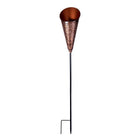 LED Solar Ground Spike "Torch" outdoor ground spike made of metal and plastic in copper, with integrated LED