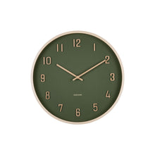 Wandklok 41 cm hout groen