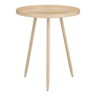 Bijzettafel metaal beige Ø42x49 cm