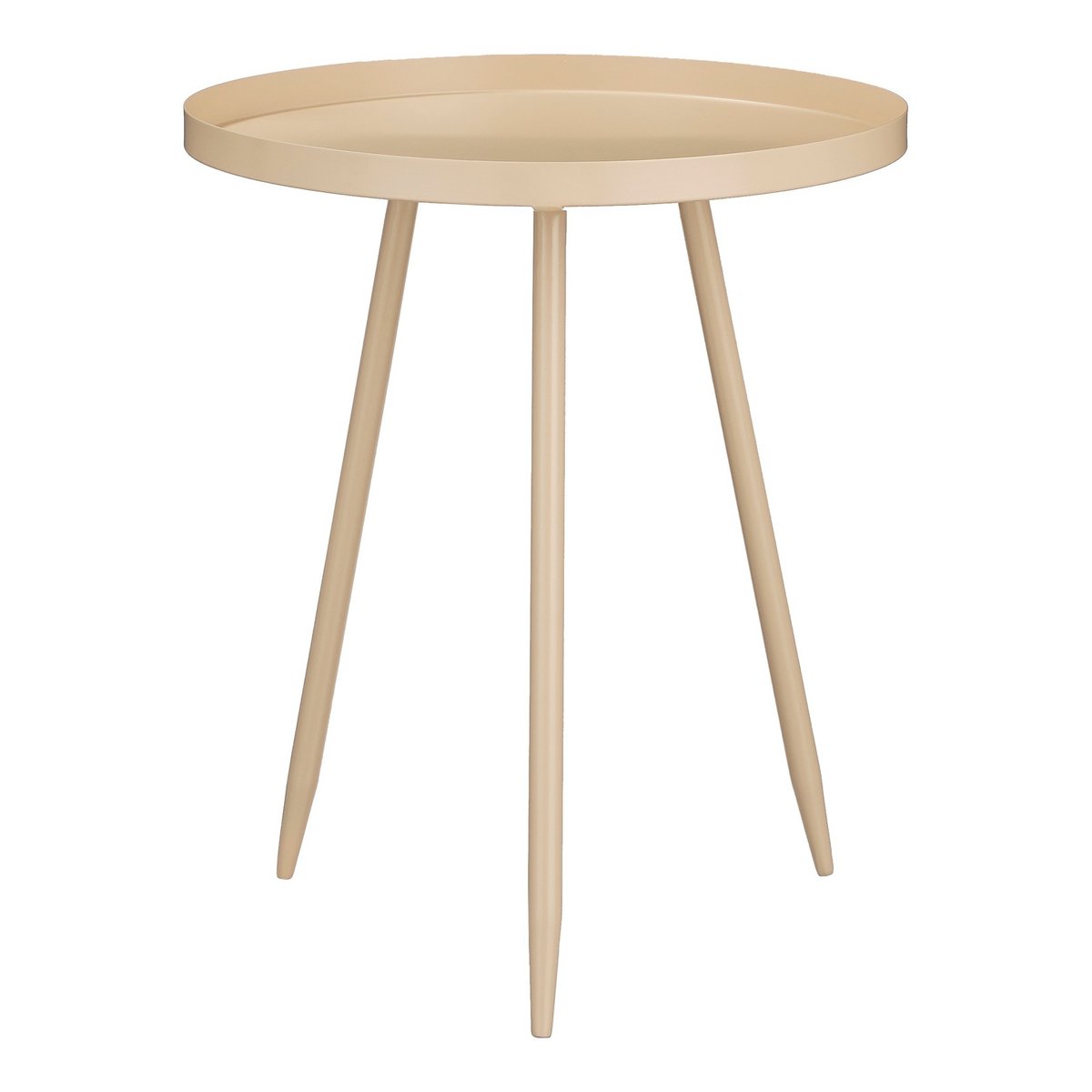 Bijzettafel metaal beige Ø42x49 cm