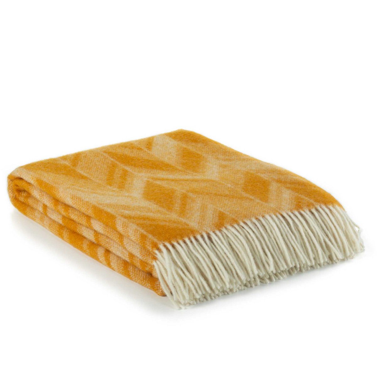 Wollen Deken Verona Geel Luxe Plaid Van 100 Procent Wol