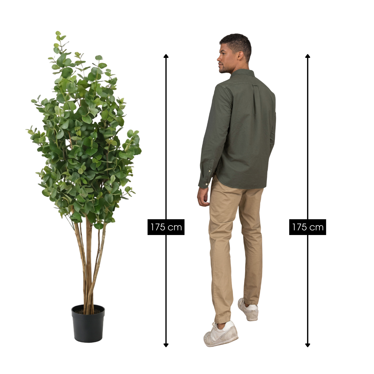 Kunstplant eucalyptusboom 175 cm groen