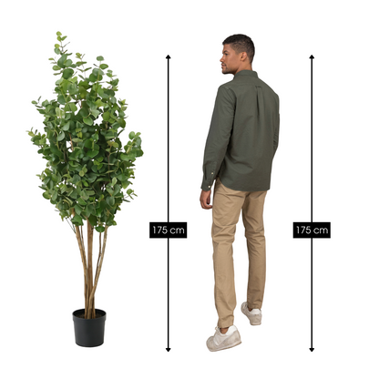 Kunstplant eucalyptusboom 175 cm groen