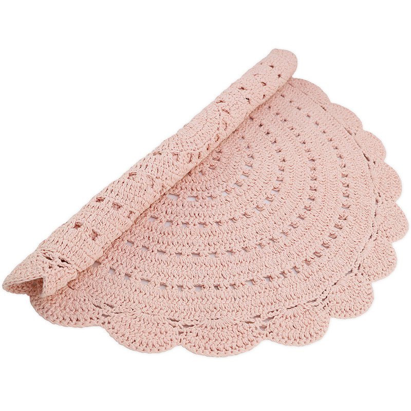 Kinderkleed gehaakt katoen 120 cm nude pink