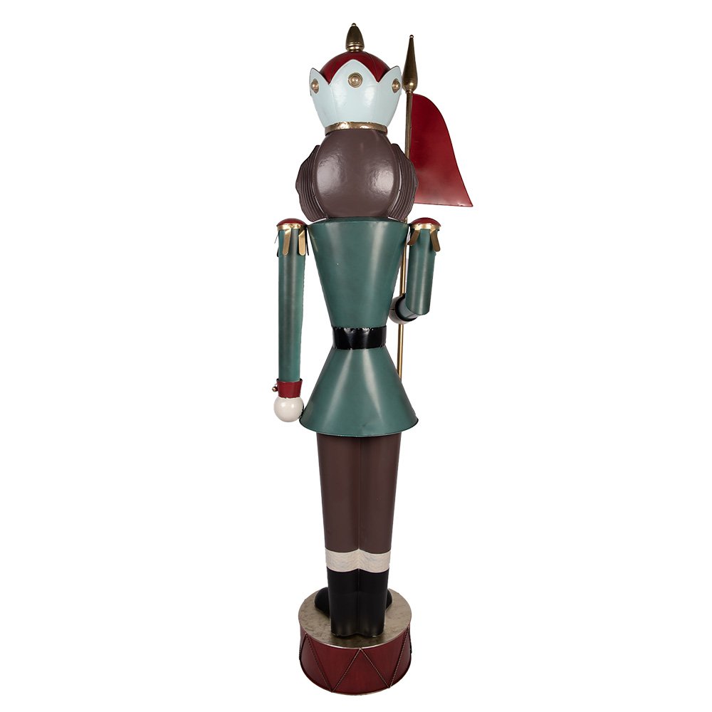 Kerstdecoratie Notenkraker 67x41x210 cm groen rood metaal