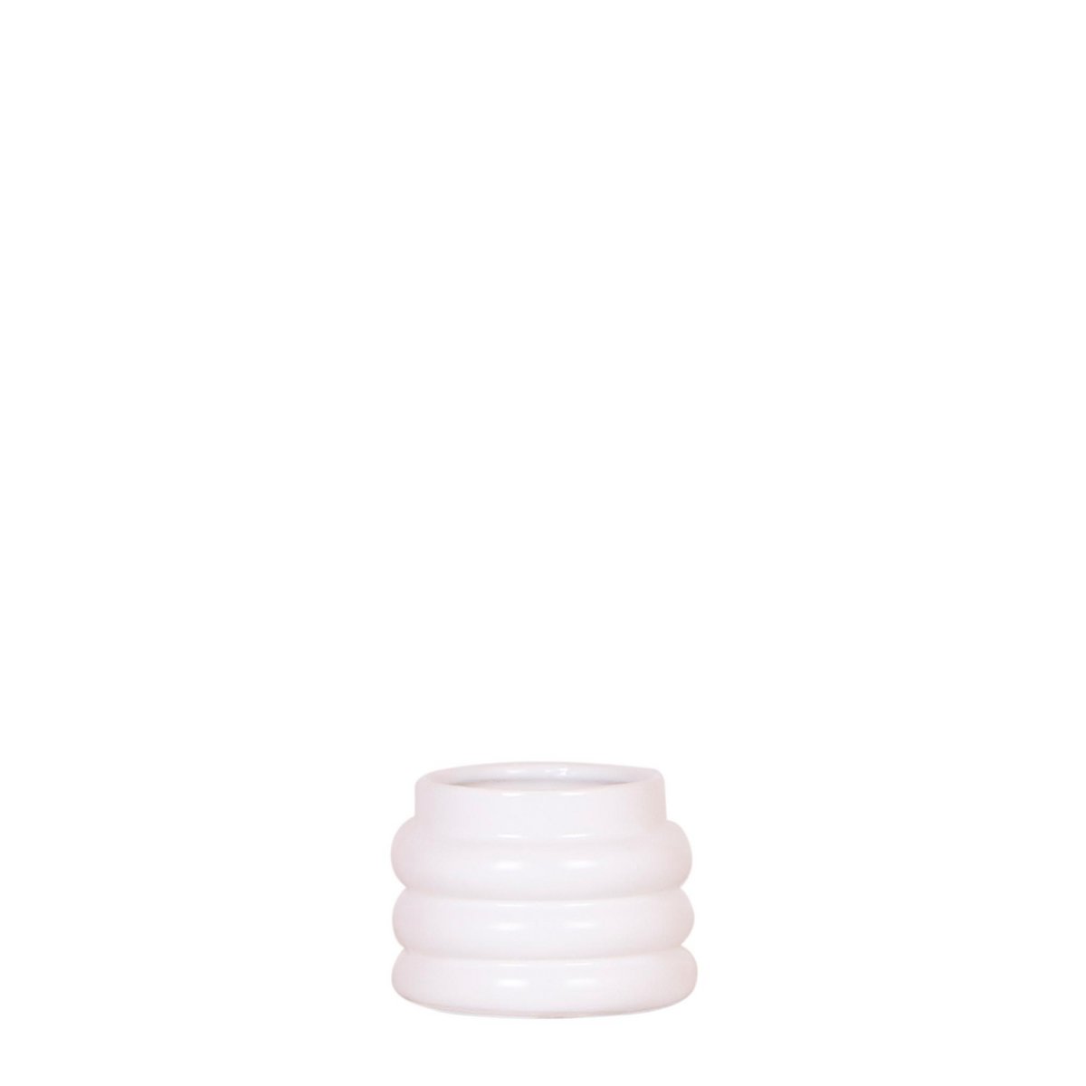 Sierpot keramiek Ø6 cm wit bobbelig
