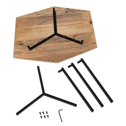 Zije Salontafel 56 X 48 Cm Metalen Frame Zwart Duurzaam