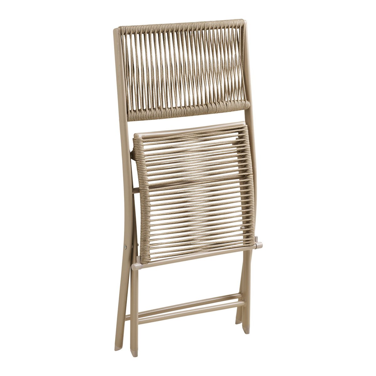 Arcas Bistroset, 2 stoelen en 1 tafel, polyester/staal, taupe