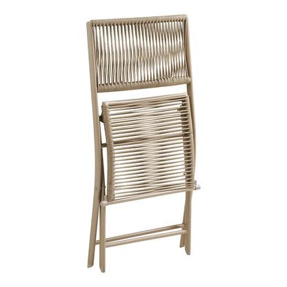 Arcas Bistroset, 2 stoelen en 1 tafel, polyester/staal, taupe